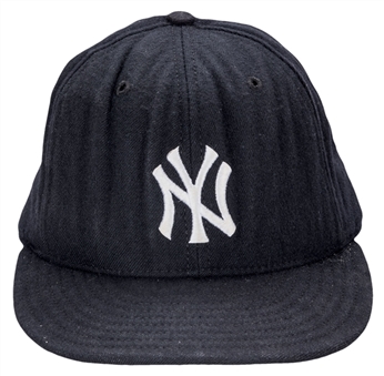 1995-96 Derek Jeter Game Used & Signed Rookie Era New York Yankees Rookie Cap (JT Sports & Beckett) 